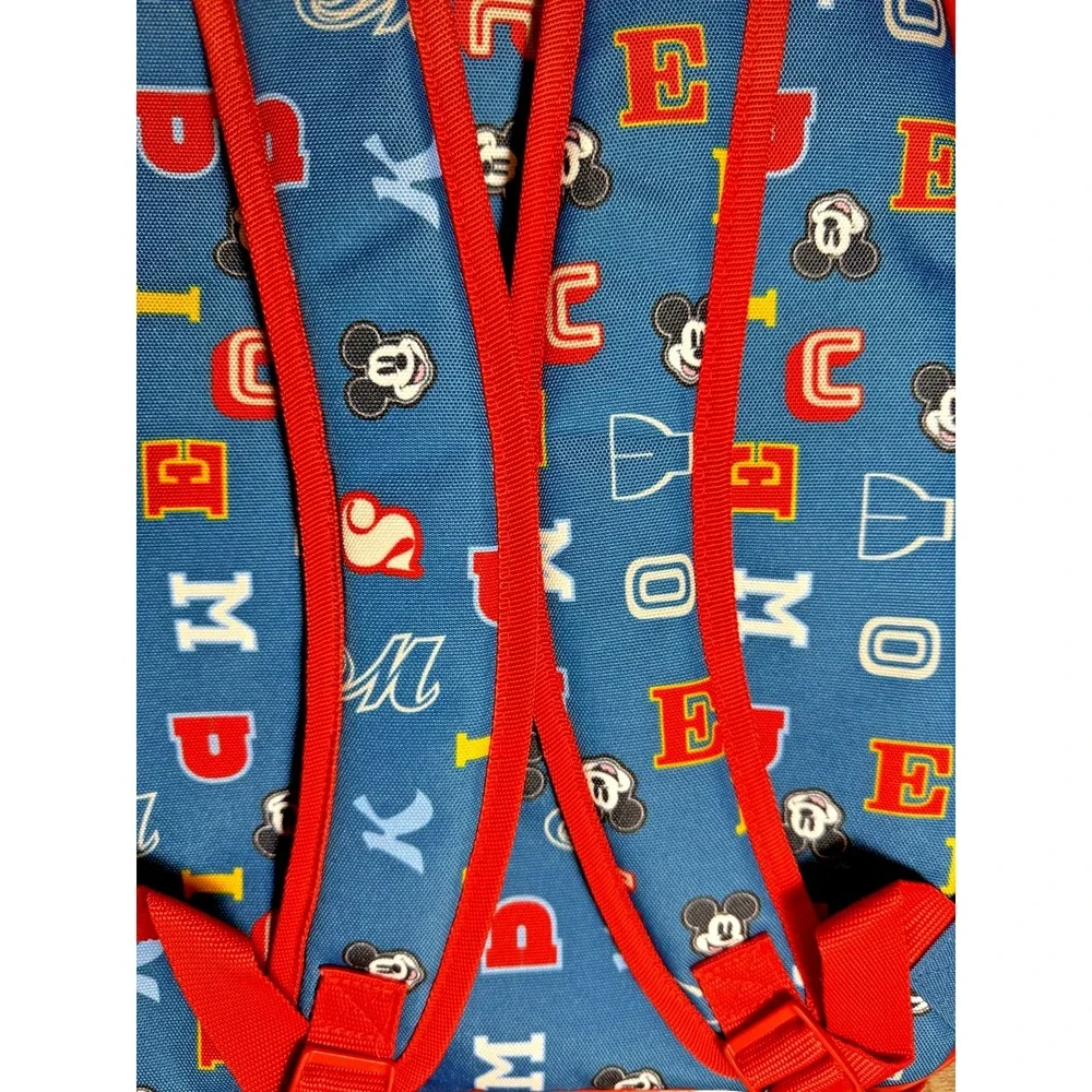 Disney Mickey Mouse 14.4L Backpack Multiple‎ Zipper Pockets Colorful 1928 NWT